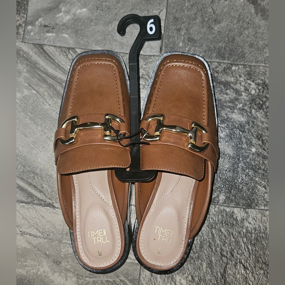 Time and Tru Women's Loafer Mules Size 6 NWT
